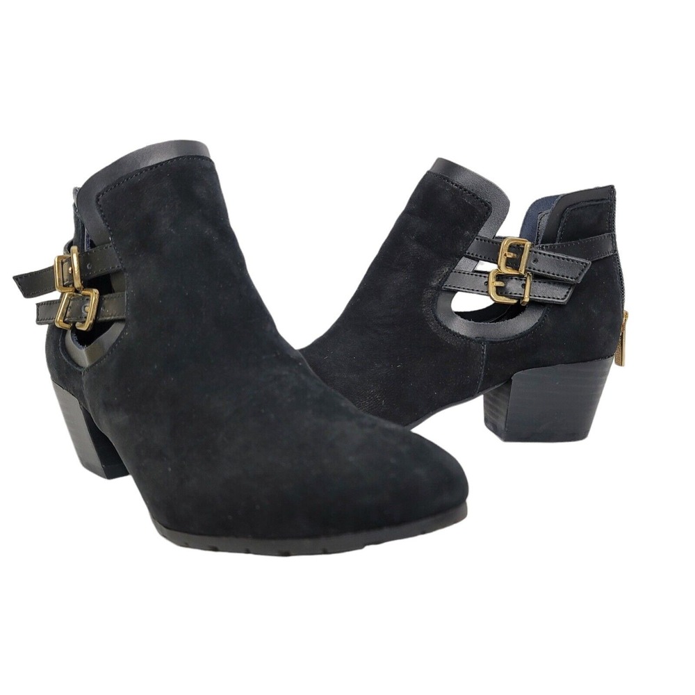Kenneth Cole Reaction Pil-Grim‎ RL06667LE Black Suede Ankle Boots 7.5 Med